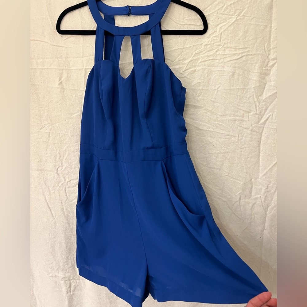 Bisou Bisou Royal Blue Romper